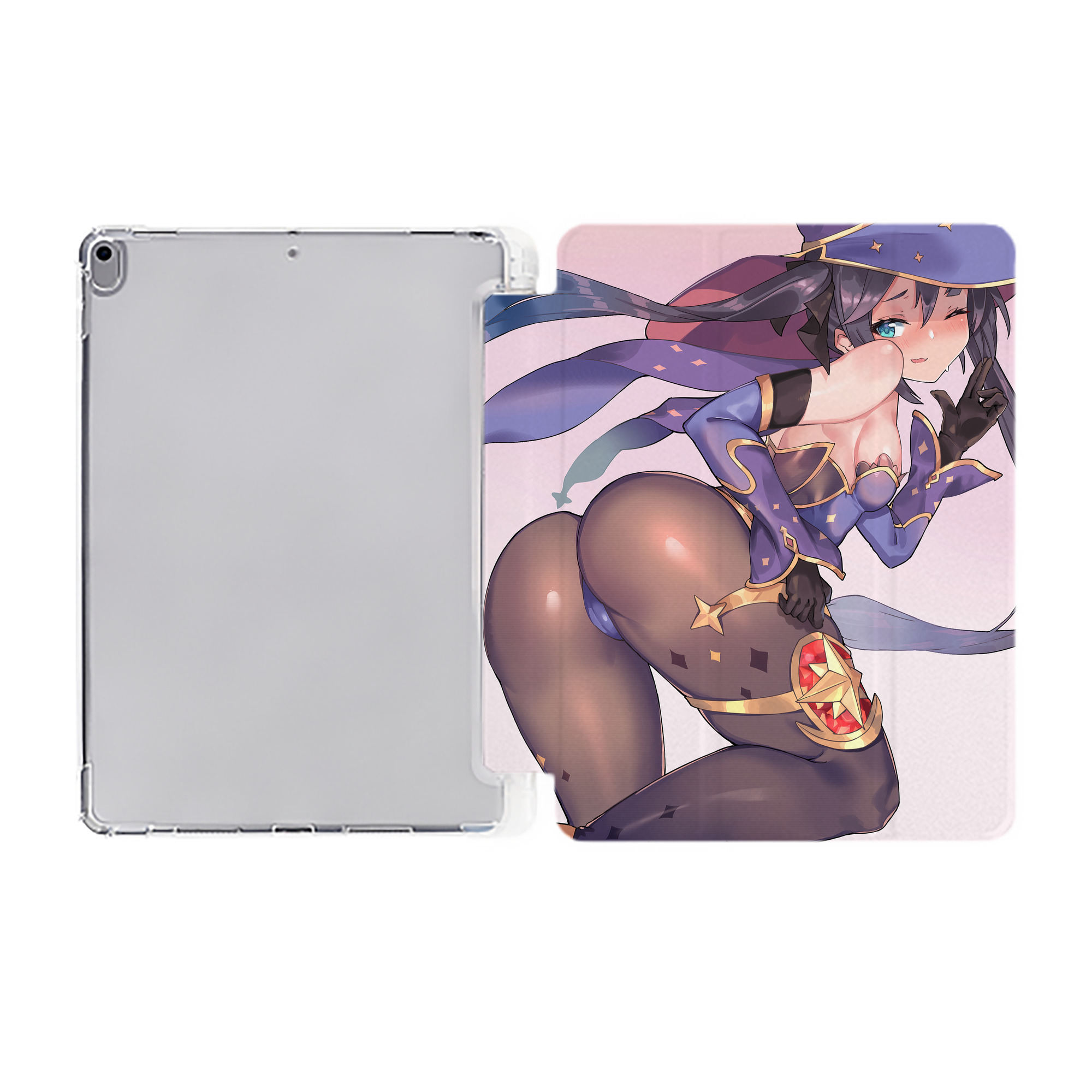 げんし神 genshin IPad ケース ペン収納付き 三つ折りスタンド PUレザー×シリコン 対応機種9.5/10.5/10.9インチ